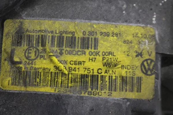 BIXENON VASEN AJOVALO VW PASSAT CC 3C8941751C image 5