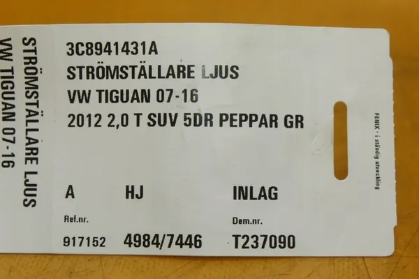 Lichtschalter VW Tiguan I 3C8941431N image 10