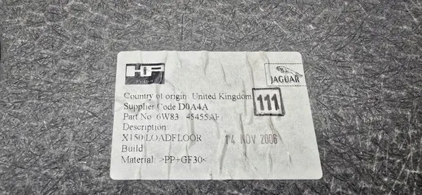 Alfombrilla maletero Jaguar XK XKR OEM 6W8345455AD image 4