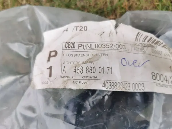 Bakre stötfångarguide Smart ForTwo III C453 A4538800171 image 2