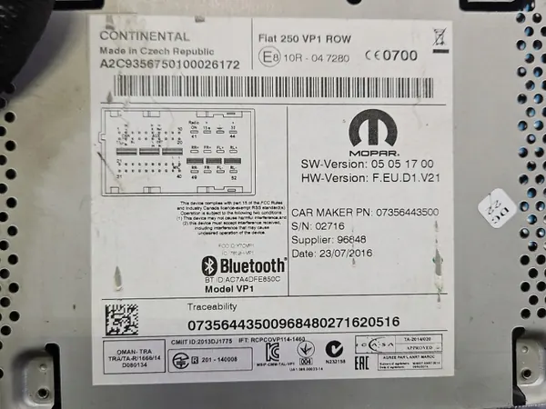 OEM 07356443500 Fabrieksradio voor Fiat Ducato IV image 5