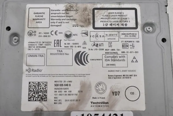 OEM 5Q0035840B Radio Navi SD-lezer voor Skoda Octavia 3 image 5