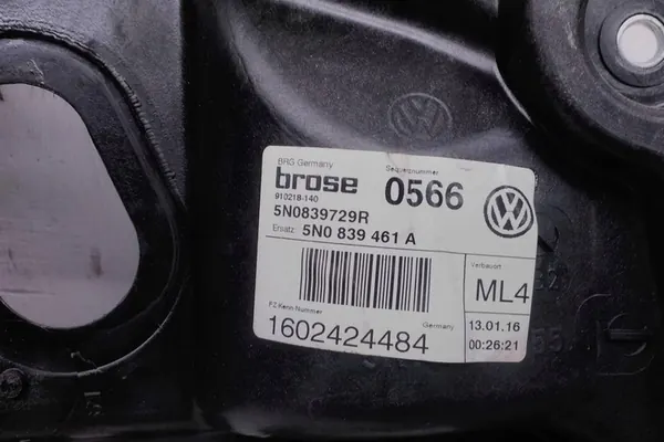 Regulador de janela traseira esquerda VW TIGUAN 5N0839461A image 3