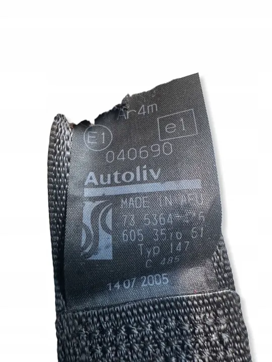 Ceinture arrière droite OEM 607707100C pour Fiat Punto image 3