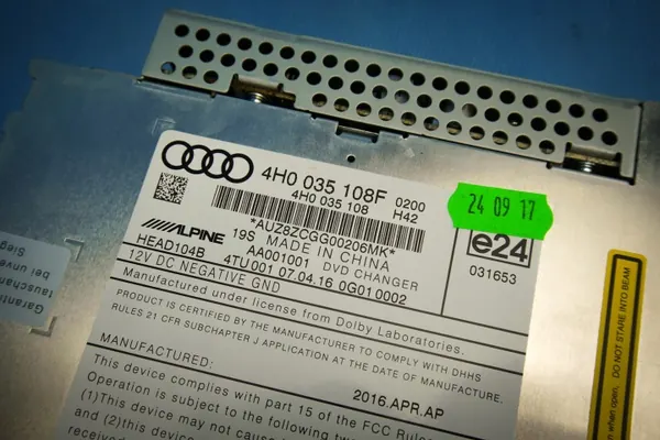 Changeur DVD OEM 4H0035108F pour Audi A6 A7 A8 image 4