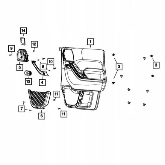 Jeep Wrangler JK oven paneelin kiinnike vasen OEM image 4