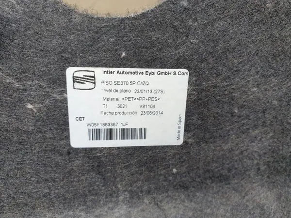 Alfombrilla de suelo OEM 5F1863367 para Seat Leon III image 3