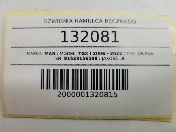 Handremhendel OEM 81523156208 voor MAN TGX/TGS image 7