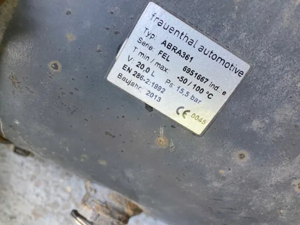 DAF LF Euro 6 lufttank 20L OEM ABRA361 image 5