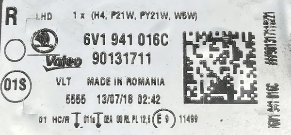 SKODA FABIA III 2014 - LAMPENREGULATOR 6V1941016C image 3