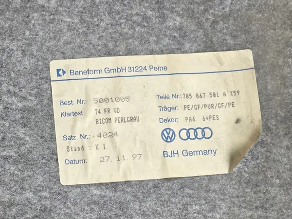 Forro teto cabine dianteira VW T4 91-03 OEM 705867501A image 8