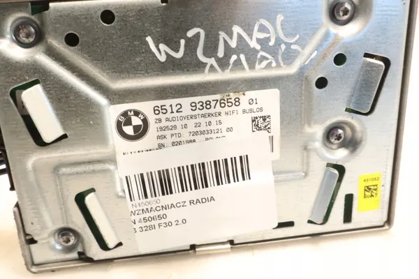 BMW Radioversterker OEM 9387658-01 voor 3 Serie F30 image 7
