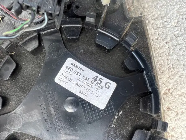 Fotokrom Spegel-Insert Vänster OEM 4E0857536M Audi A8 D3 image 5