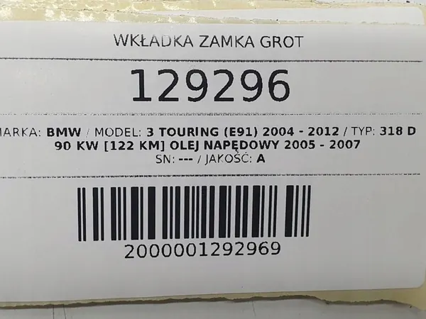 Slotcilinder BMW 3 E91 Europa image 5