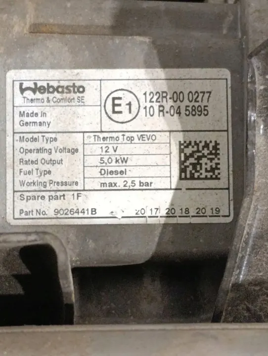 Webasto seisontalämmitin VW Caddy 2012 OEM 1K0815065AS image 4