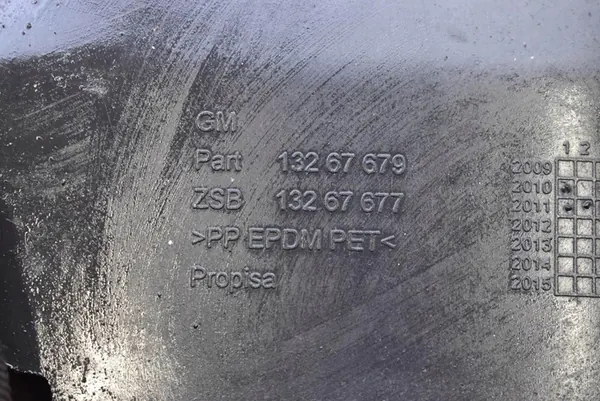 Right Front Wheel Arch Opel Meriva 2010-2014 13267679 image 7