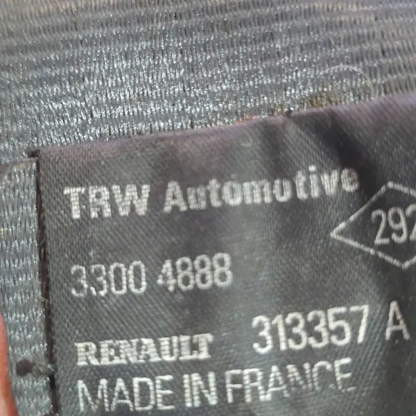 Cinturón de seguridad Renault OE usado OEM 33004888 image 3