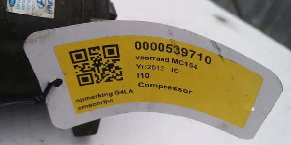 HYUNDAI I10 07-13 Compresseur de Climatisation 97701-0X300 image 3