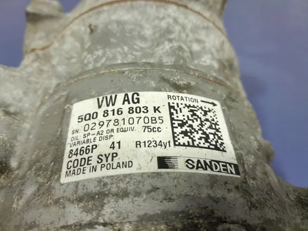 Compressor Ar Condicionado Skoda OE OEM 5Q0816803K - Usado image 4