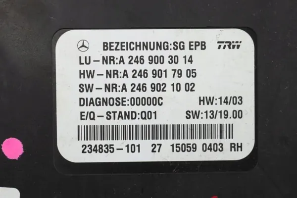 Mercedes-Benz Handbremsmodul OEM A2469003014 image 3