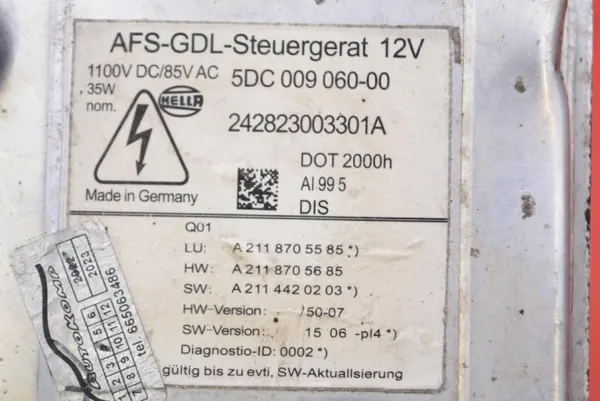 Xenon-virtalähde OEM 5DC009060-00 Oikea Mercedes E-sarja image 8