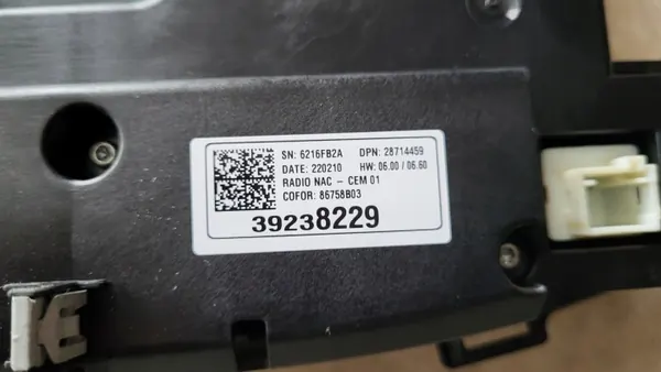OEM 39238229 Radio Navigatie Display voor Opel Crossland X image 3