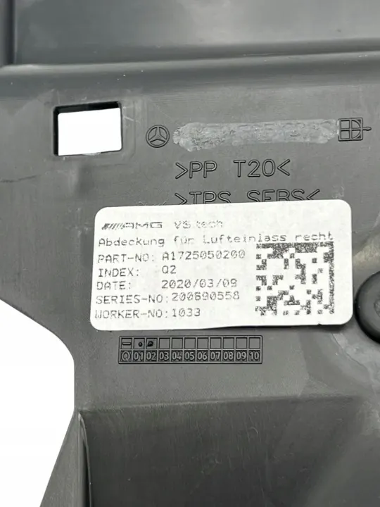 Rechte Luftansaugabdeckung OEM A1725050200 für Mercedes image 5