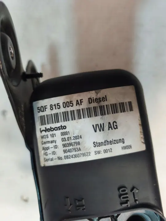 Webasto Värme OEM 5QF815005AA för VW Tiguan II image 7