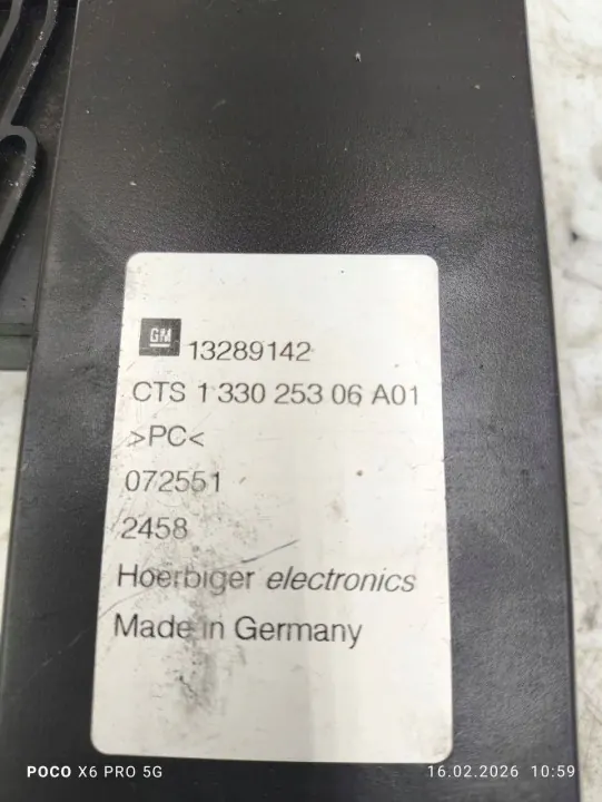 Katon ohjausmoduuli OEM 13289142 Opel Astra H Cabriolle image 4