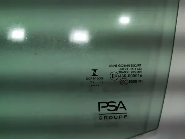 OEM SZYBA DRZWI LEWA LEWY PRZÓD PRZEDNIA CITROEN C4 III 2020-2025 image 3