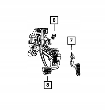 Pedal e Sensor de Acelerador Gas Wrangler Gladiator image 3