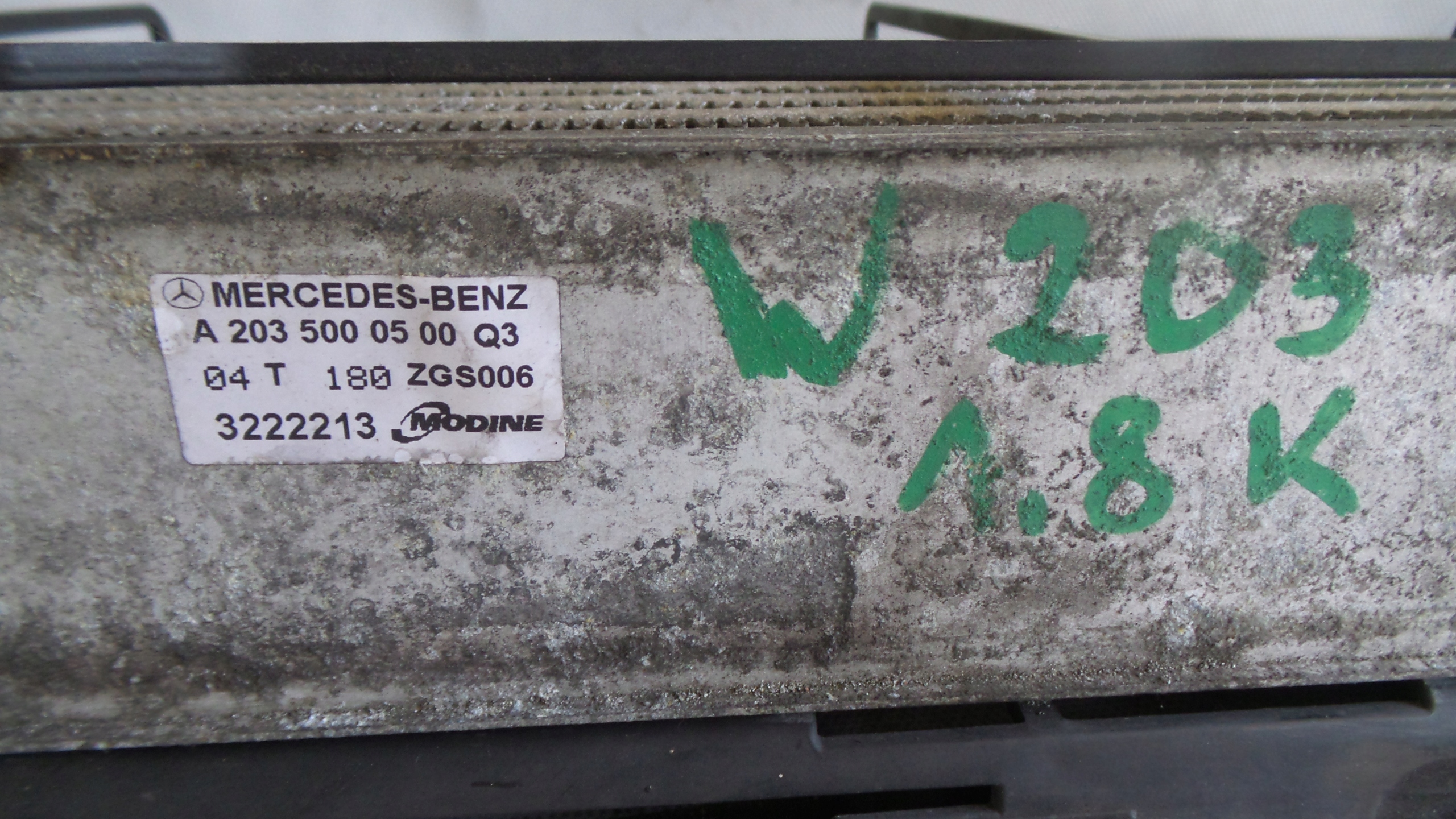 Intercooler Mercedes W203 A2035000500 1.8 K image 3