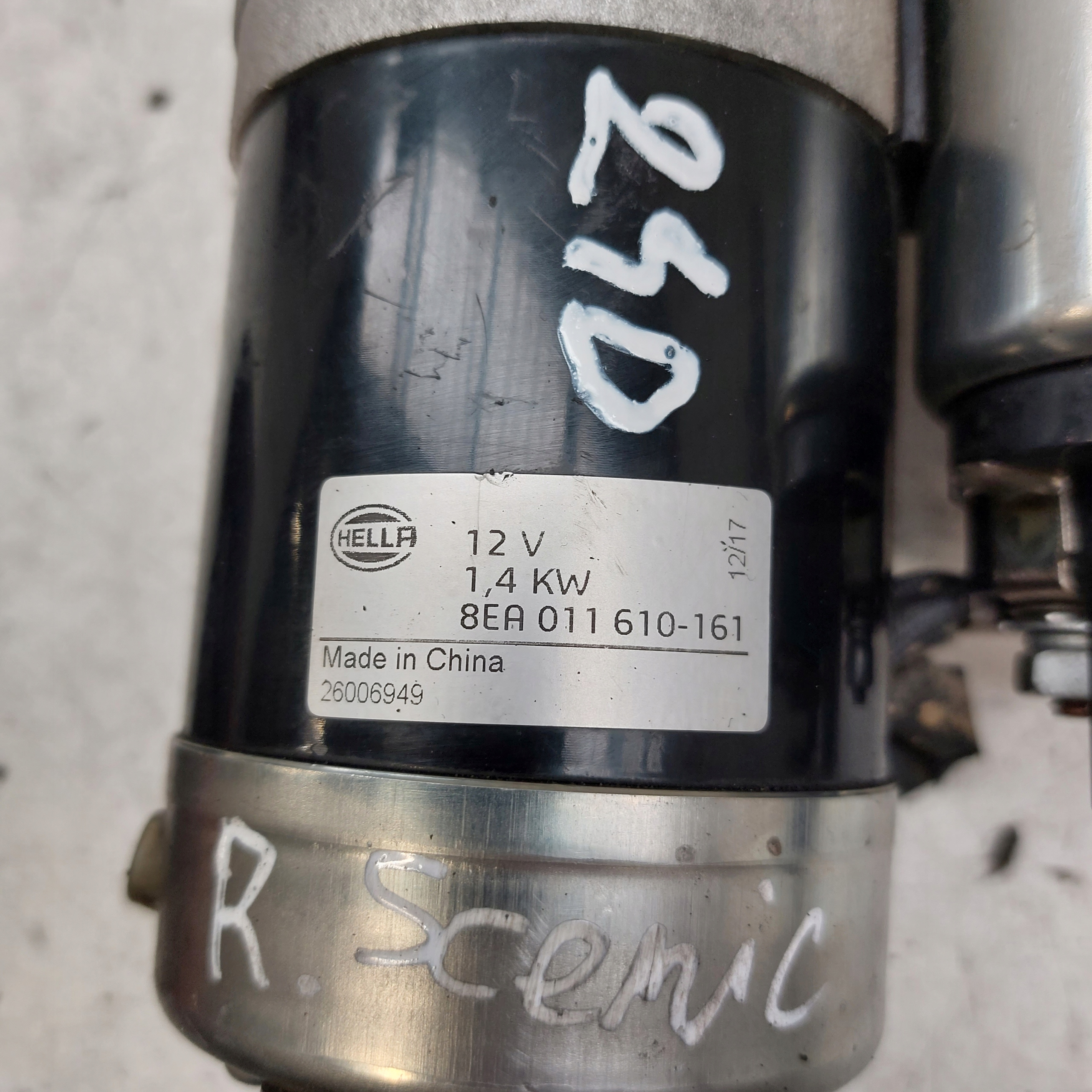 RENAULT SCENIC STARTMOTOR 12V 1,4KW 8EA011610-161 image 4