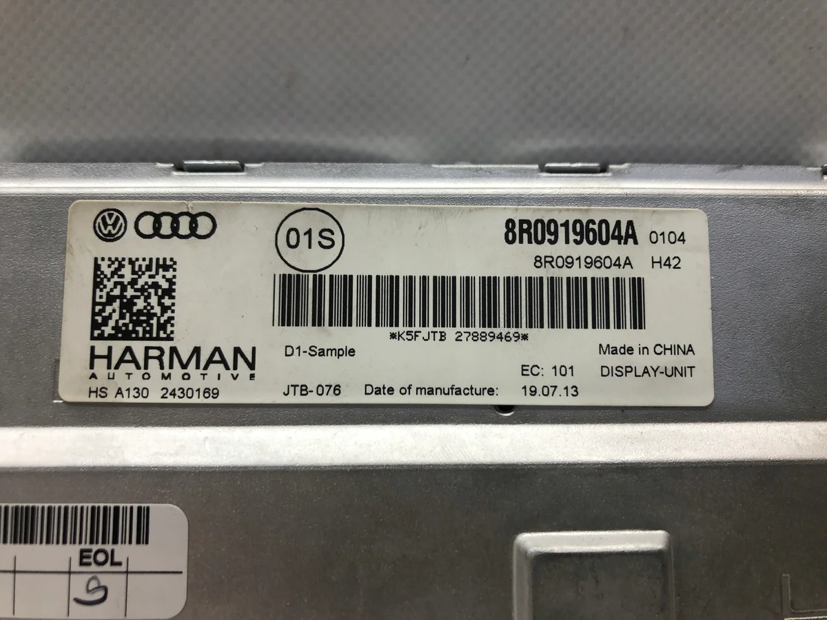 Audi A4 A5 B8 8T Écran LCD 8R0919604A image 4