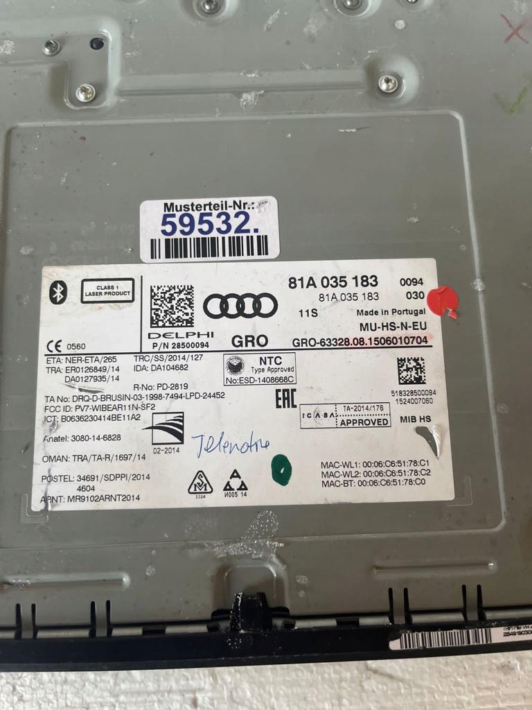 Audi multimedia reader 81A035183 image 3