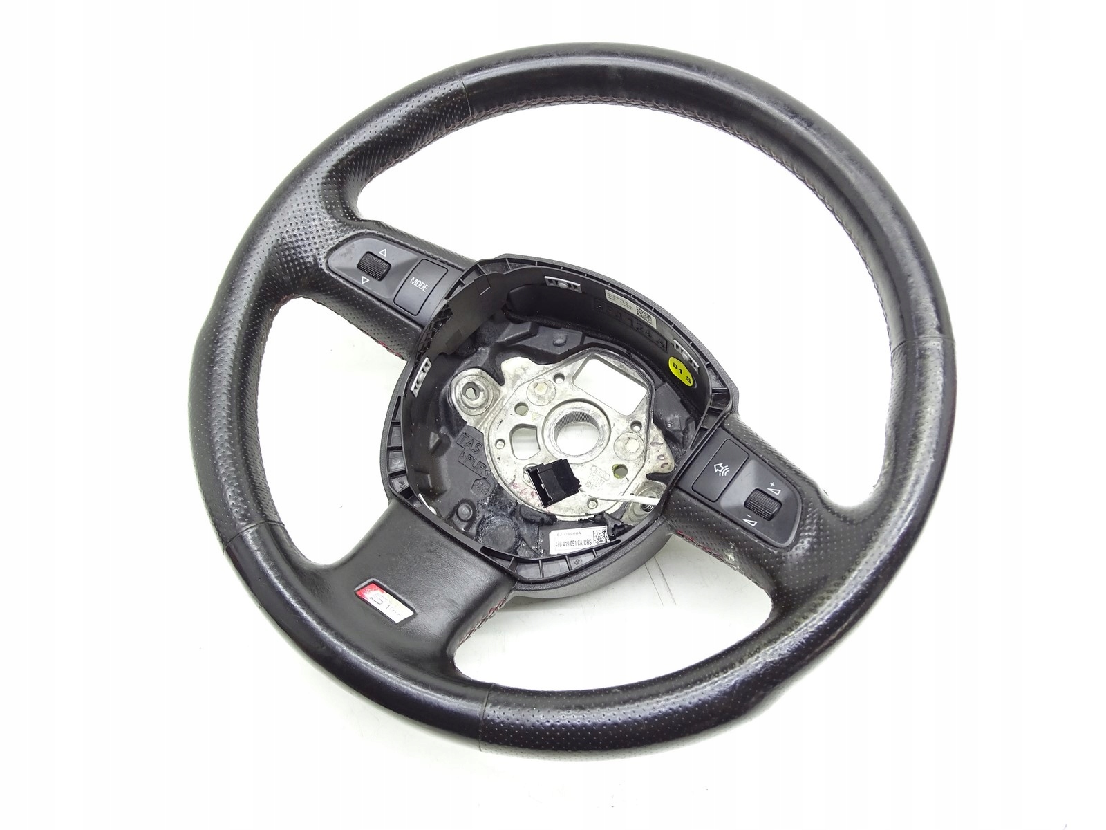 Used Leather Multi-Function Steering Wheel Audi Q7 4L S-Line 4F0419091CA image 2