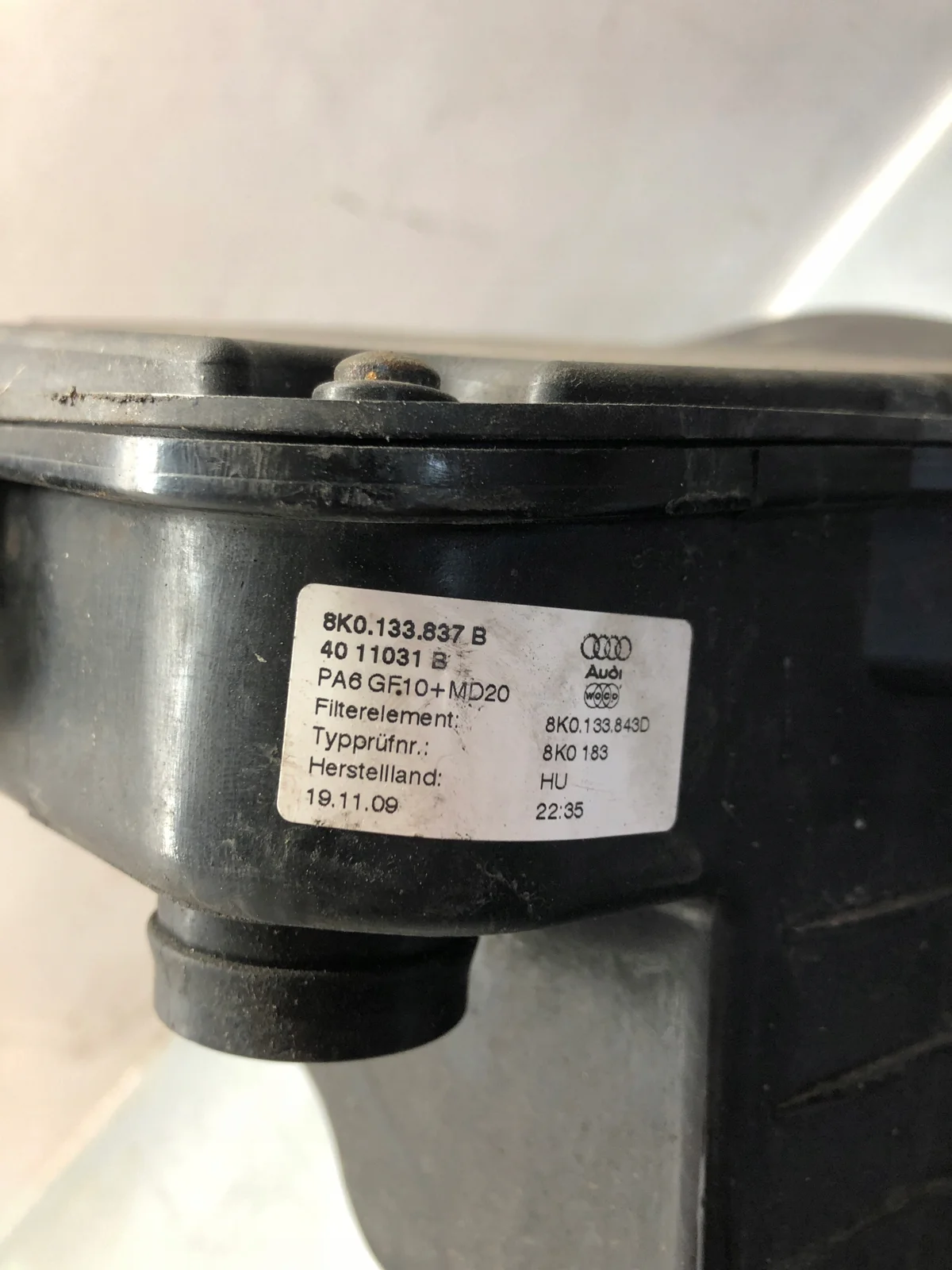 Audi 8K0133835B 8K0133837B Carcasa Filtro Aire image 6