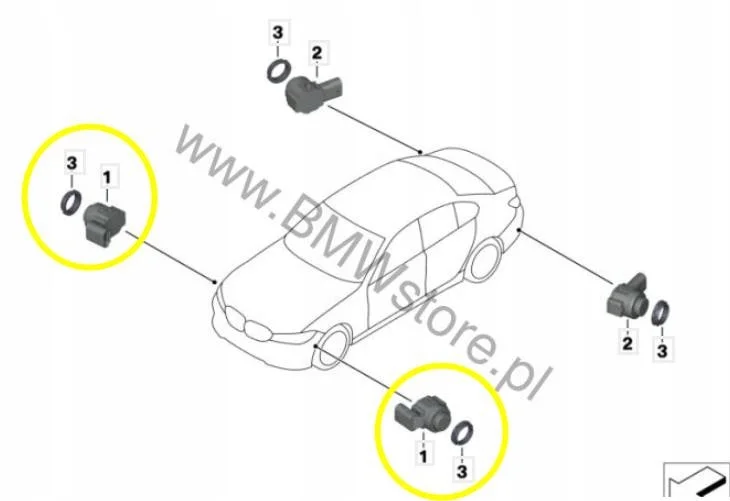 Pysäköintitutkan anturi BMW G20 LCI 66209826964