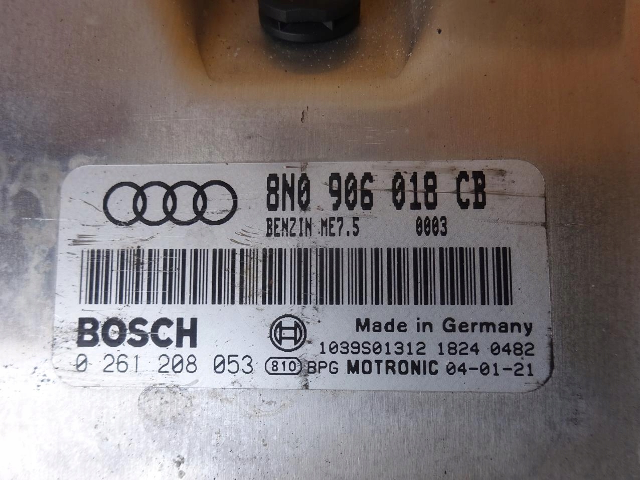 AUDI TT 8N 1.8T 1.8 TURBO BVR COMPUTADOR MOTOR 8N0906018CB image 5