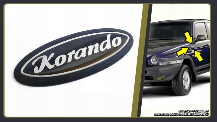 Daewoo Ssangyong Korando KJ II 2 emblemat logo lokari
