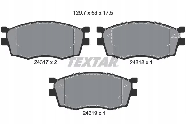 Textar etujarrut Hyundai Accent Kia Pride Rio