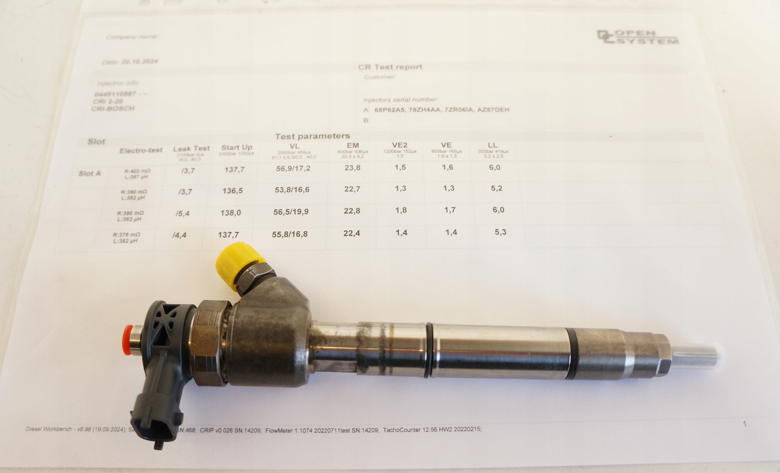 Injector Kia Rio Hyundai i20 1.4 CRDi D4FC 0445110587