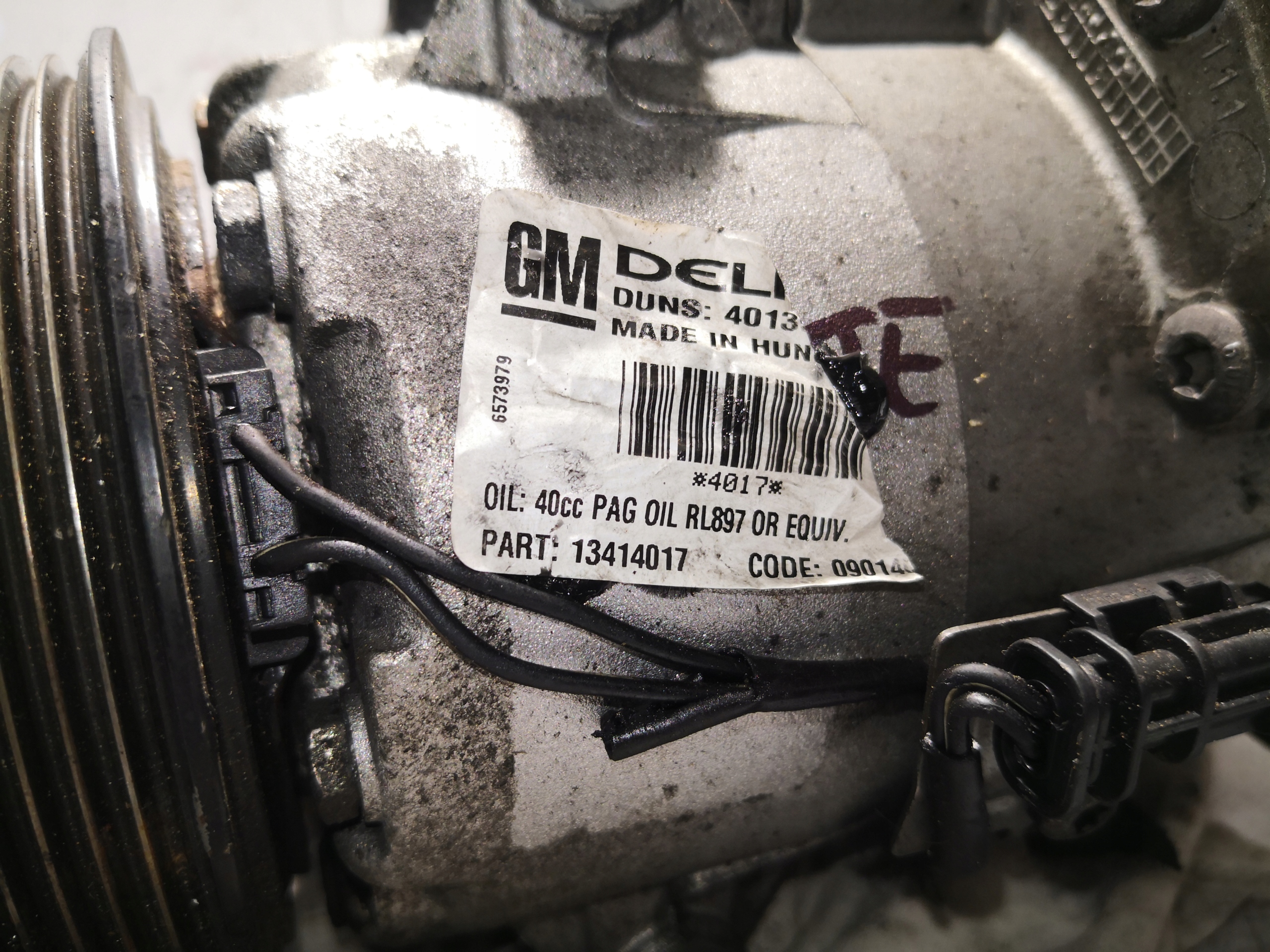 Compresor Aire Acondicionado Opel Astra J 1.7 CDTI 13414017 401575950 A17DTR/DTE image 8
