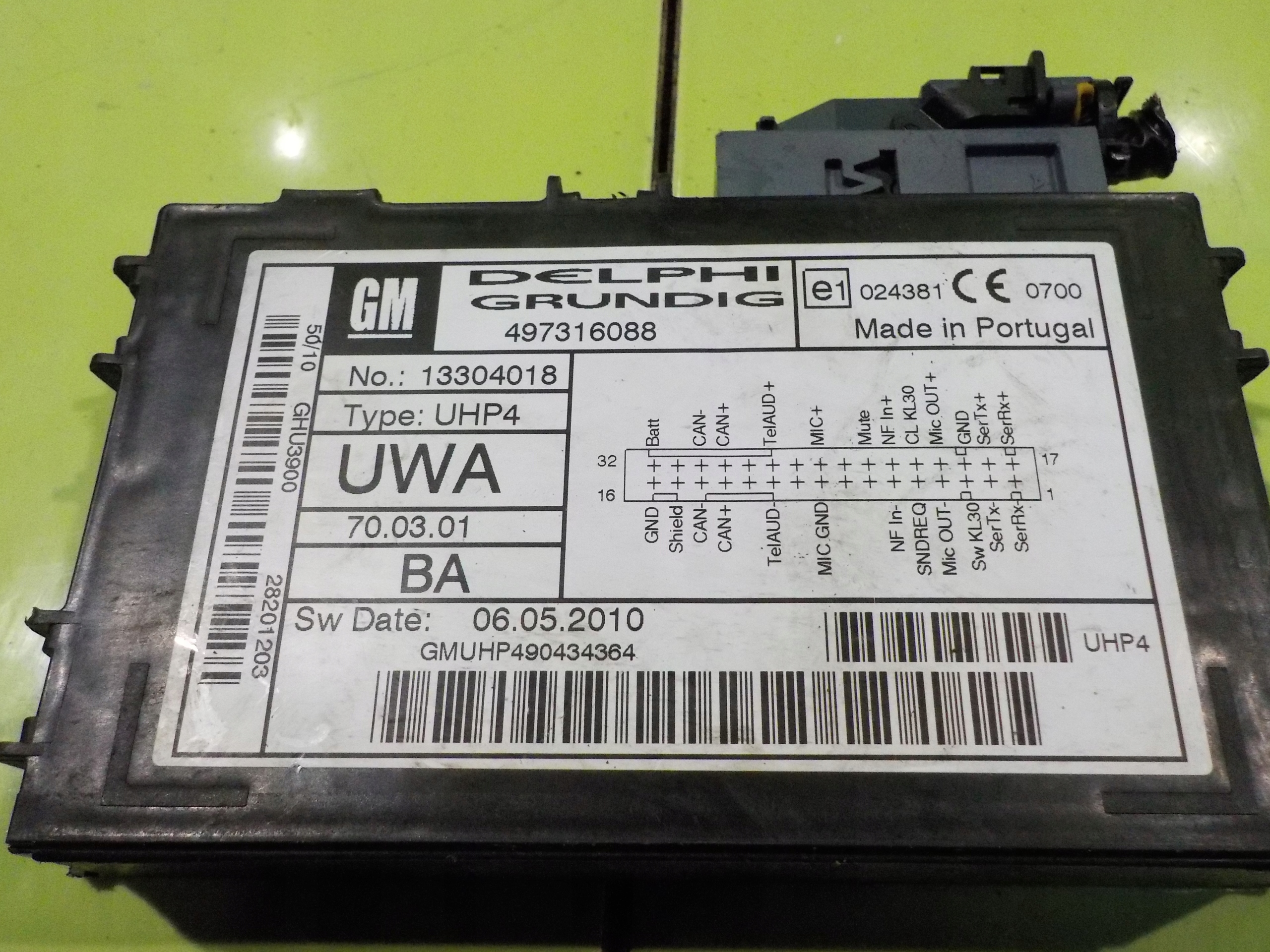 Módulo Bluetooth Opel Corsa D Lift 1.2 B 11r OEM 13304018 image 3