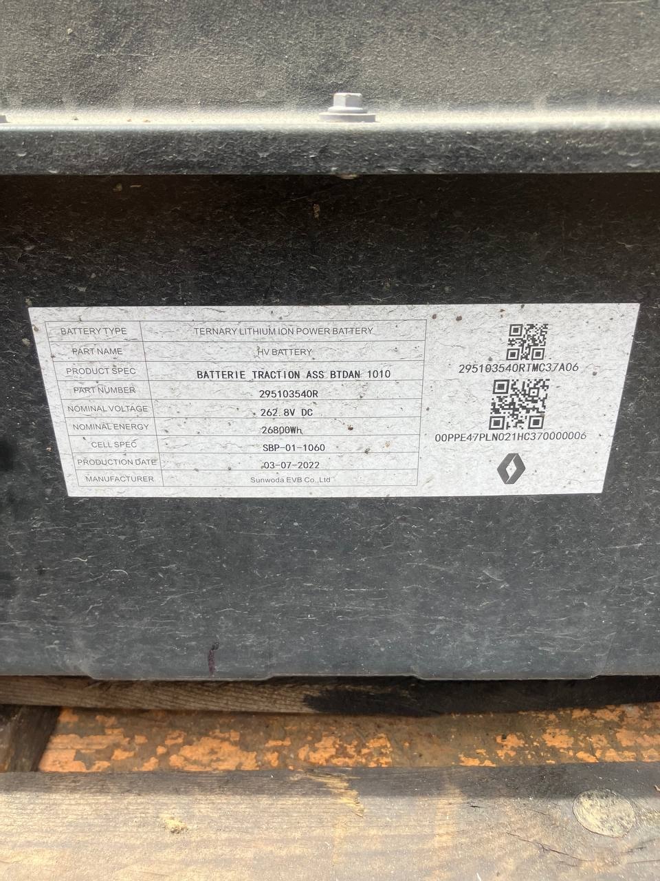 Dacia Spring 2022 batterie accumulateur 295103540R image 3