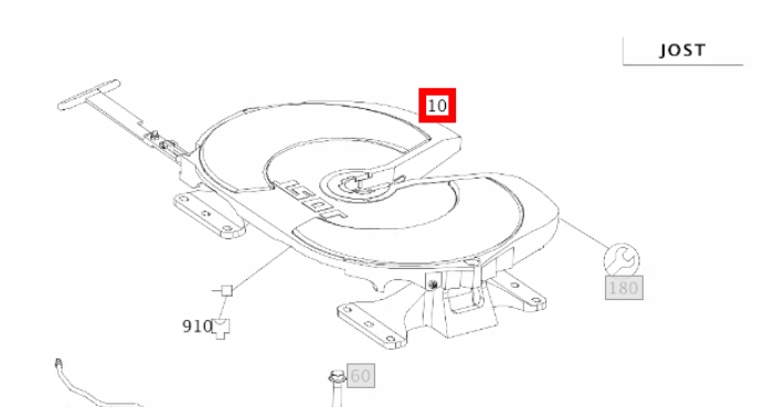 Släpvagnskoppling Mercedes Actros Antos Arocs MP4 MP5 JOST 150mm Euro 6