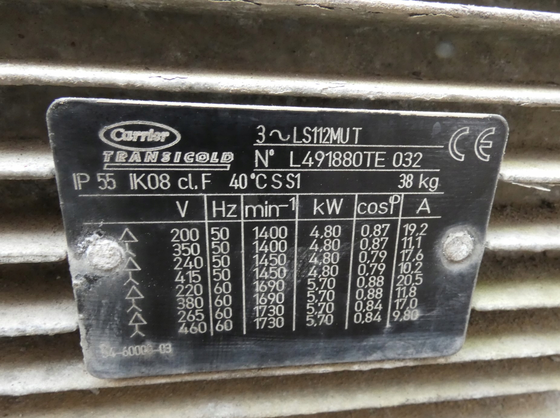 LS112MUT 54-60000-03 Elektromotor Carrier 5,70 kW image 6