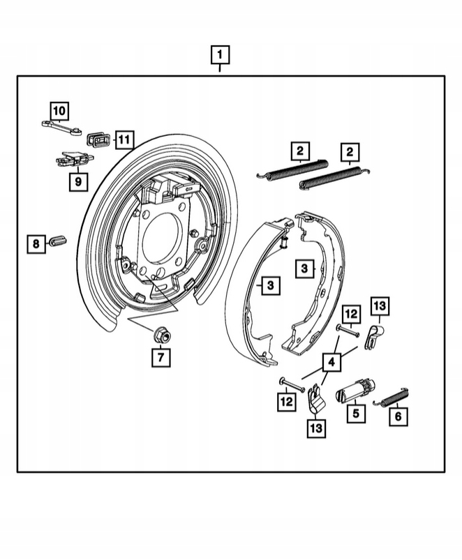 Bremssattel-Ankerplatte hinten JEEP WRANGLER JL 2024+ 68536623AA image 4