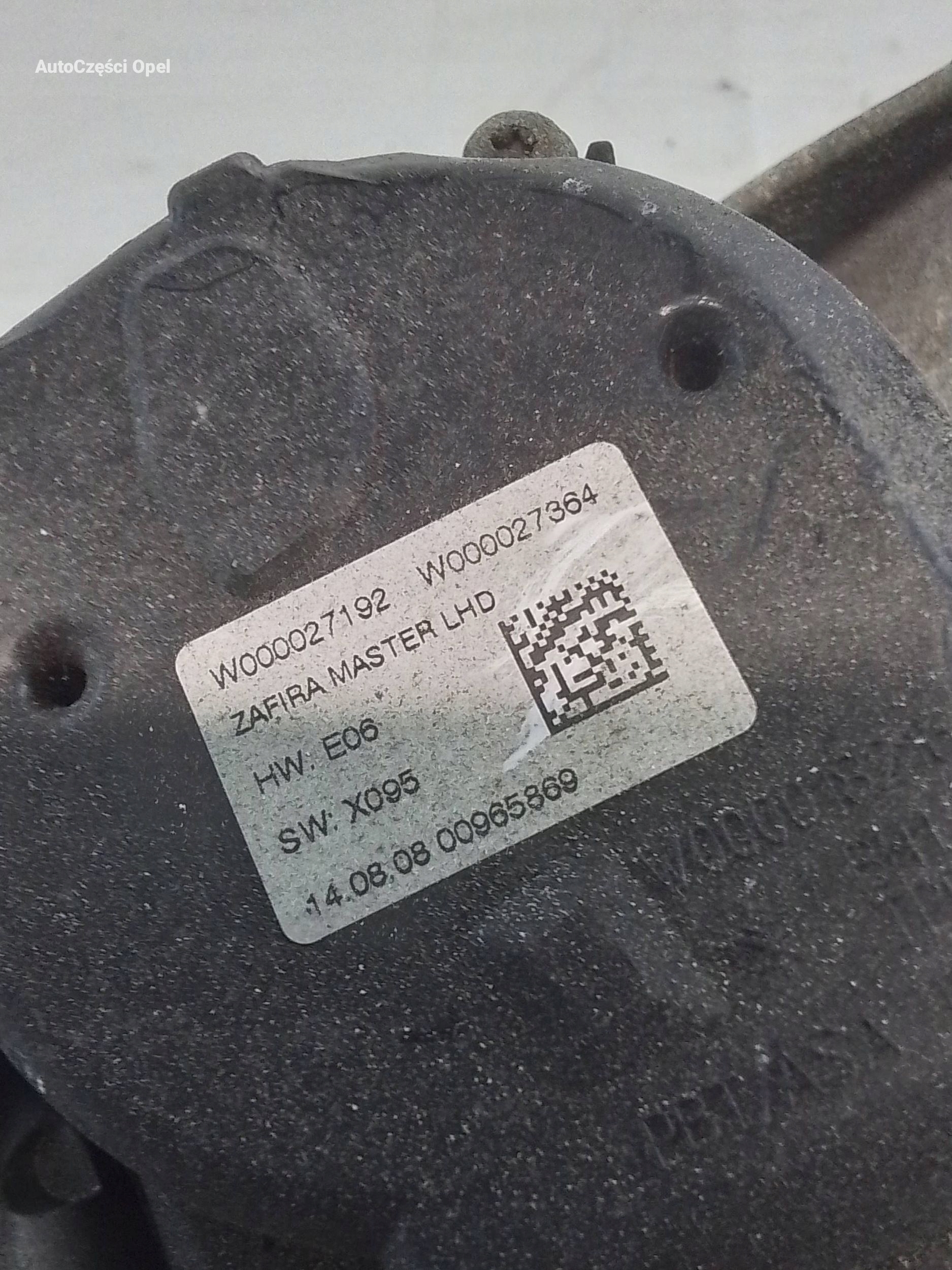Opel Zafira C Motor do Limpador Dianteiro Esquerdo W000027192 image 3