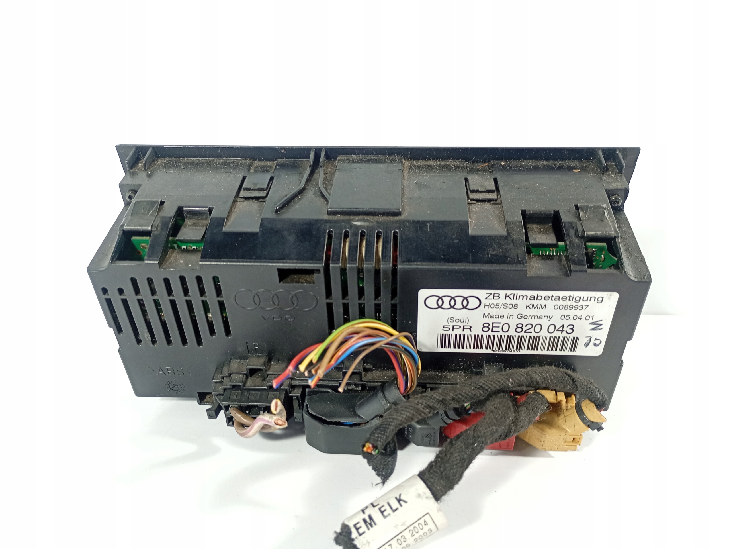 Audi A4 B6 00-05 Panneau de commande chauffage OE 8E0820043 image 4